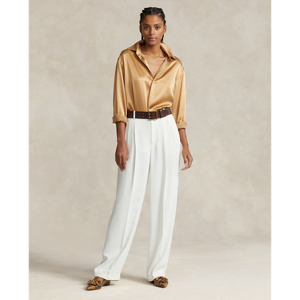 Ralph lauren shop silk charmeuse shirt