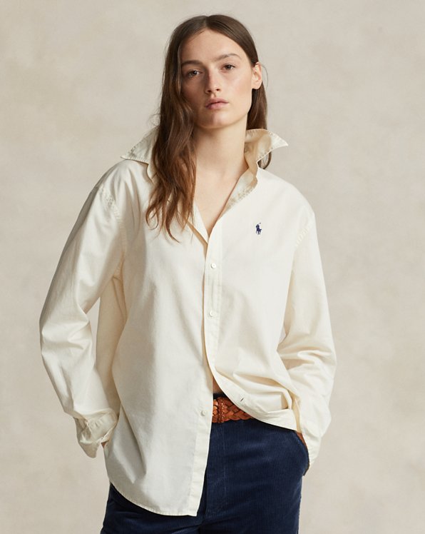 Oversize Fit Cotton Twill Shirt
