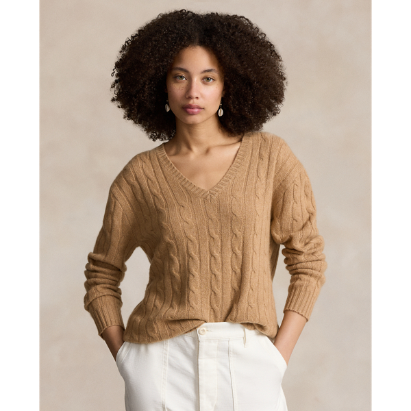 Relaxed Fit Cable Cashmere Jumper