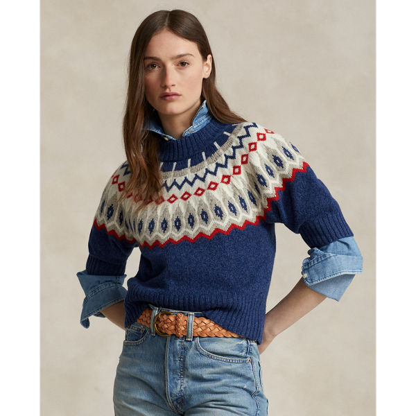 Alora Puff Sleeve Fair Isle Top main image 0