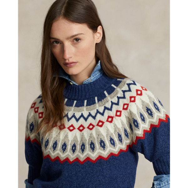 Fair Isle Puff-Sleeve Jumper for Women | Ralph Lauren® AR