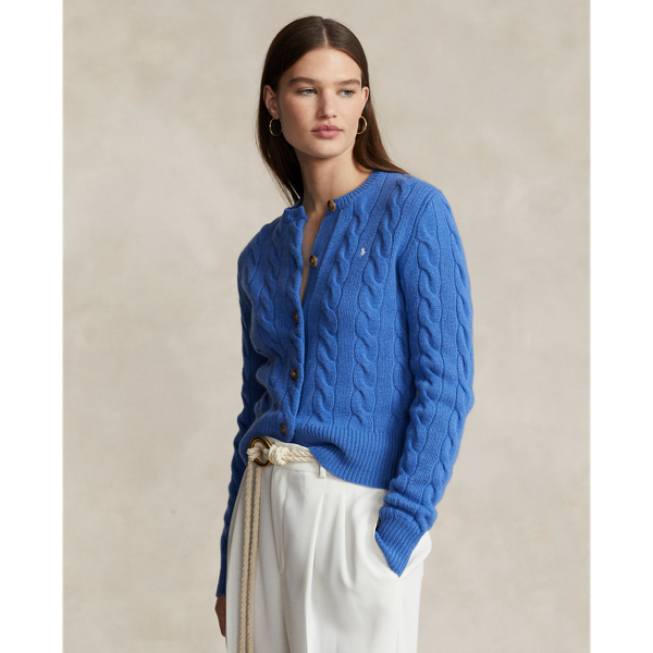 Cable-Knit Wool-Cashmere Cardigan