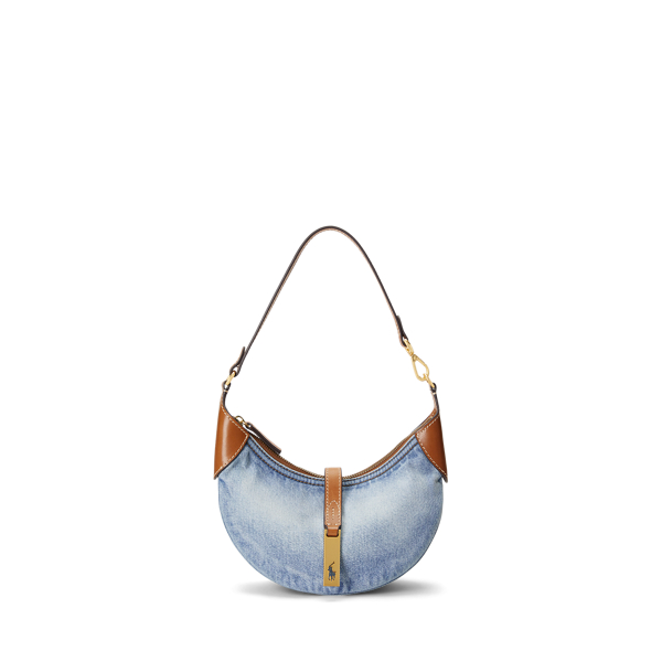 Polo ID Denim-Leather Mini Shoulder Bag