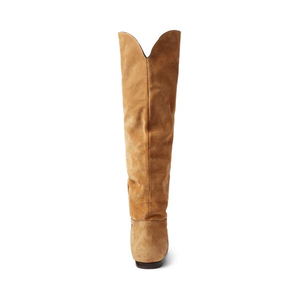 Suede Knee High Flat Boot for Women Ralph Lauren PK