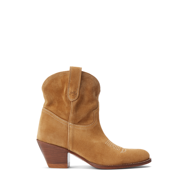 Bottes western en vachette velours