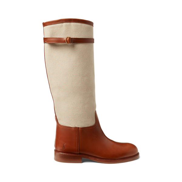 Canvas-Leather Riding Boot