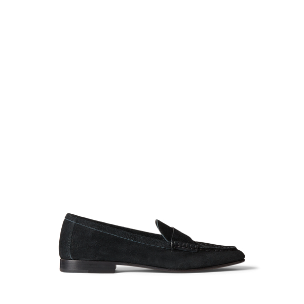 Mocassins penny loafer poney gaufré daim