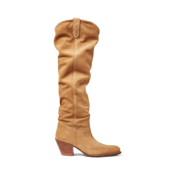 Suede Tall Western Boot