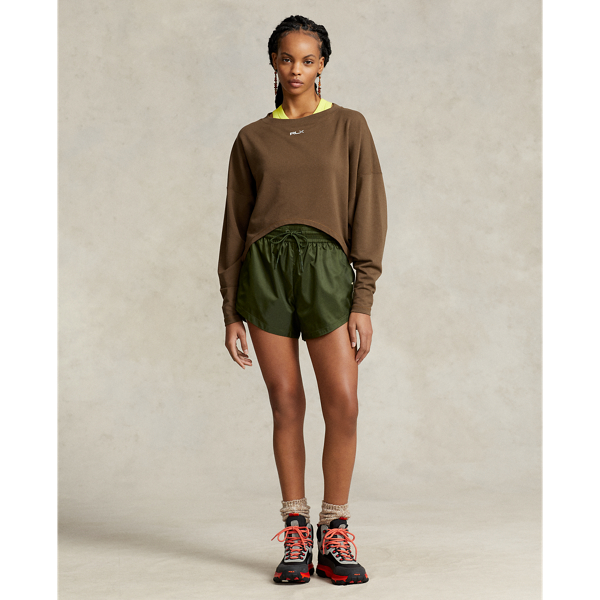 Oversized Stretch-Blend Fleece Pullover
