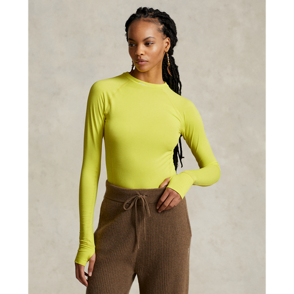 Logo Jersey Long-Sleeve Mockneck Tee