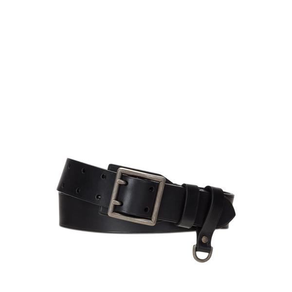 Double-Prong Buckle Leather Belt