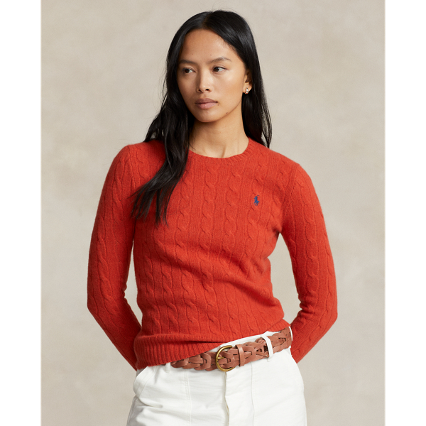 Cable Wool-Cashmere Crewneck Jumper