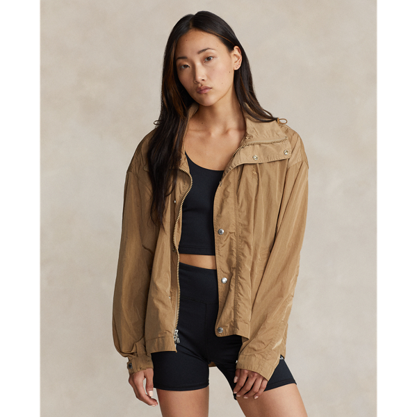 Water-Resistant Hooded Windbreaker
