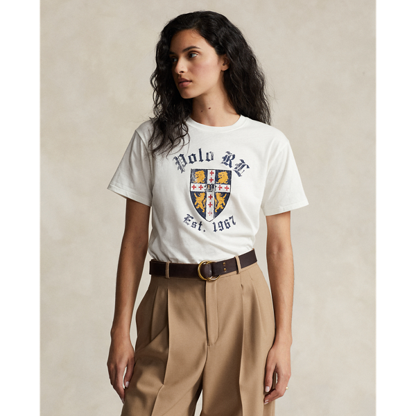Logo-Crest Graphic Jersey Tee