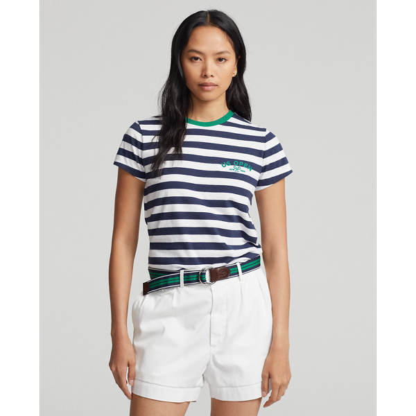 US Open Striped Ringer Tee