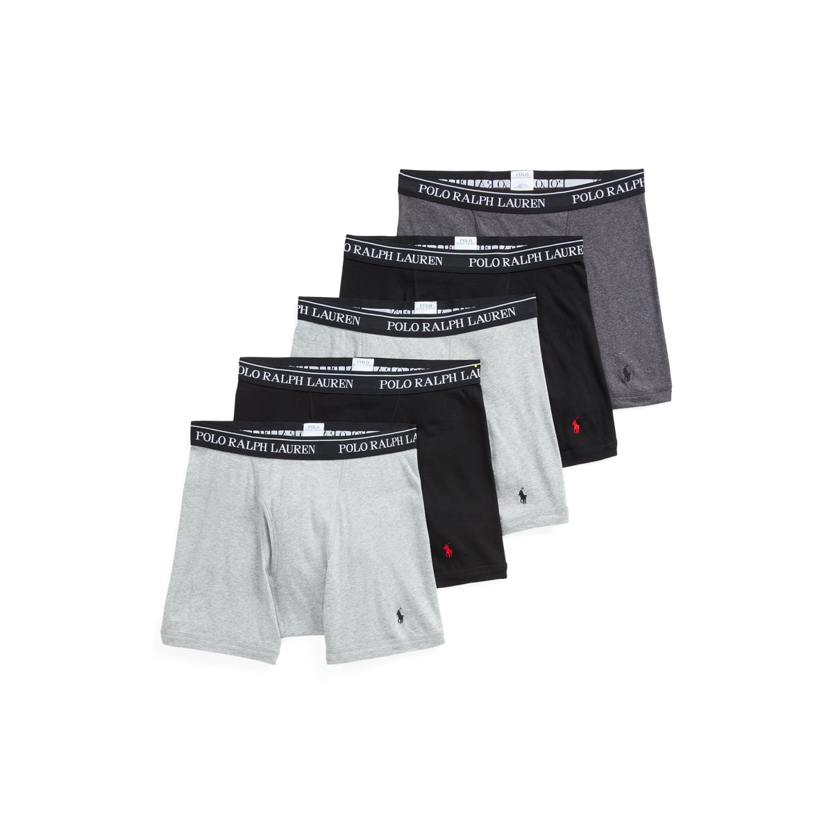 Cotton Wicking Boxer Brief 5-Pack | Ralph Lauren