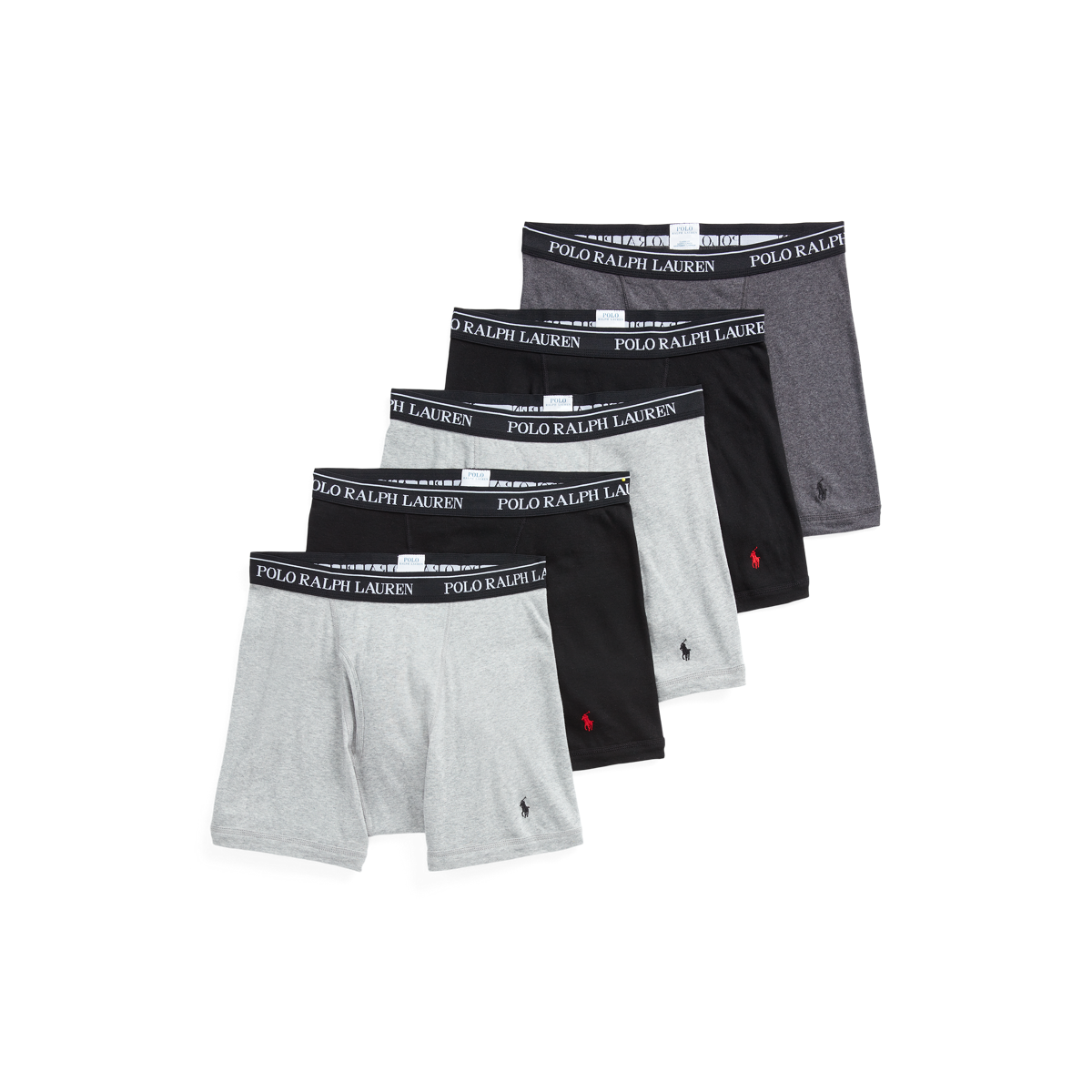 Polo Ralph Lauren 5-pack Classic Cotton Boxer Briefs in Black for Men