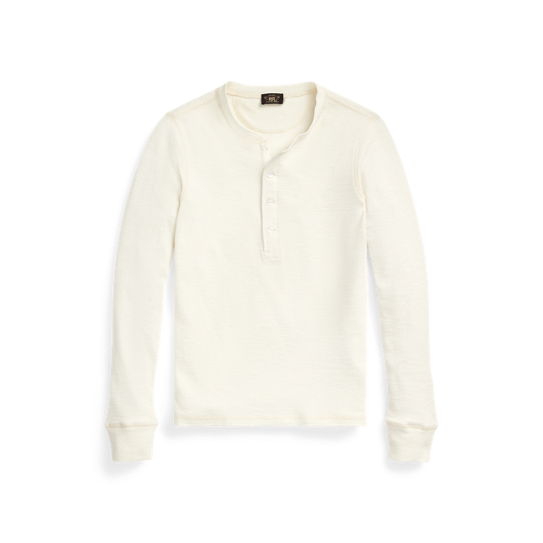Waffle Knit Cotton Henley for Women Ralph Lauren UK