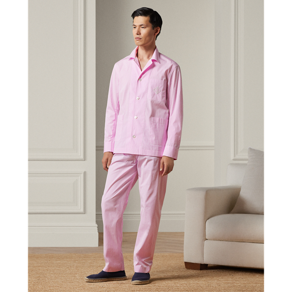 Pijama de popelina con monograma