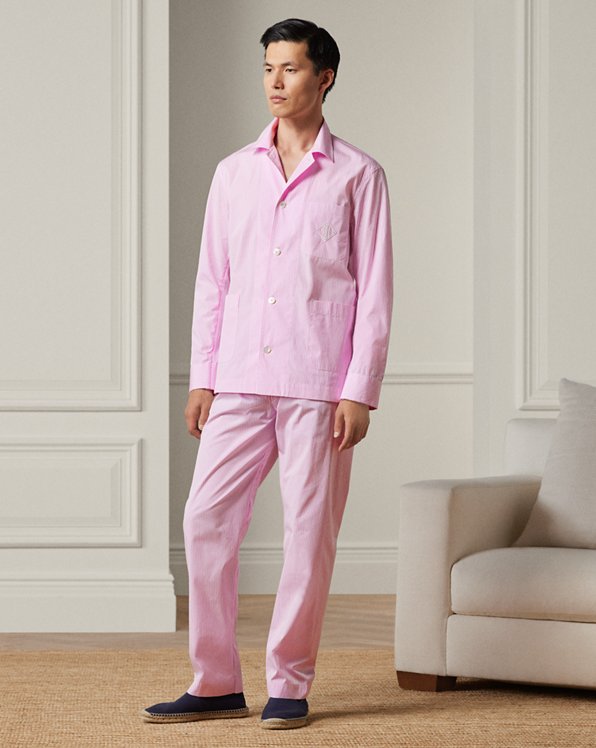 Pyjama à monogramme en popeline
