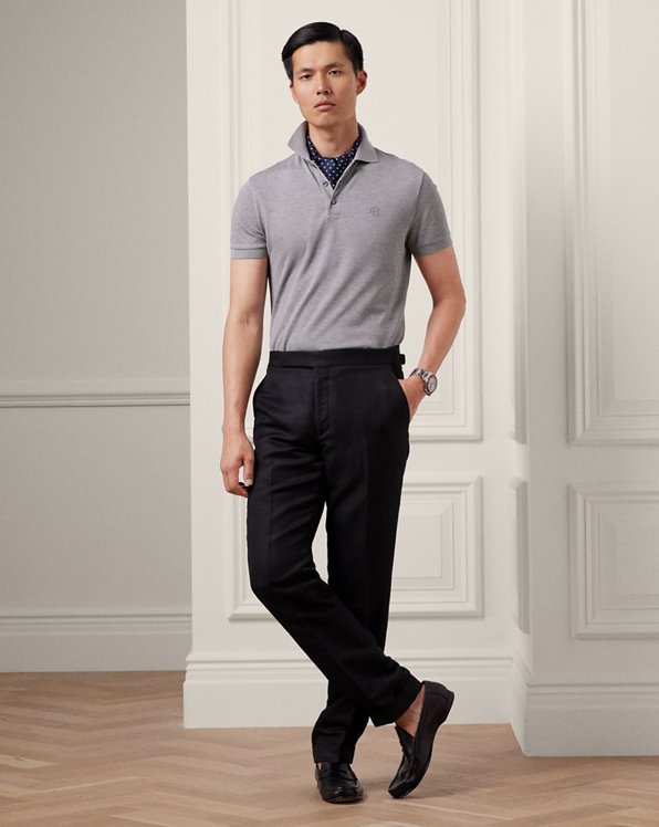 Gregory Hand-Tailored Linen-Silk Trouser