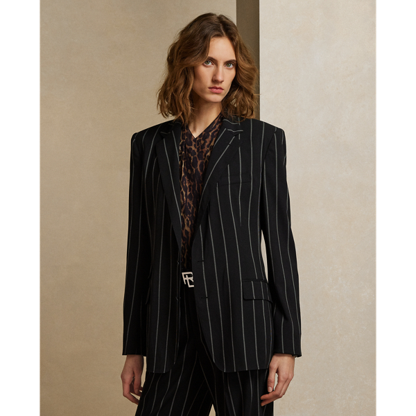 Odera Pinstripe Wool Jacket