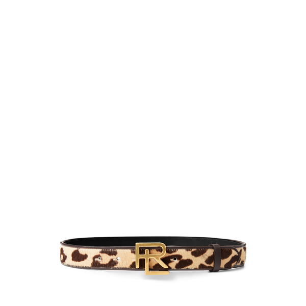 RL Leopard-Print Haircalf Belt