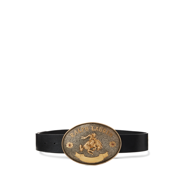 Versace Logo License Plate Leather Belt In Black