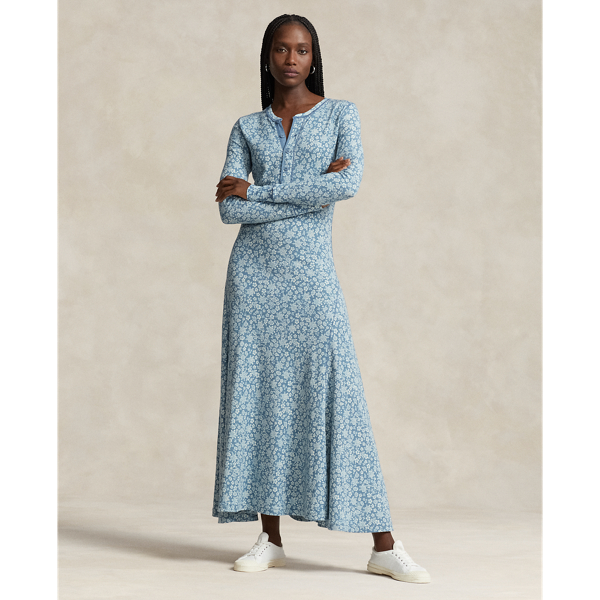 Robe patineuse fleurie en coton