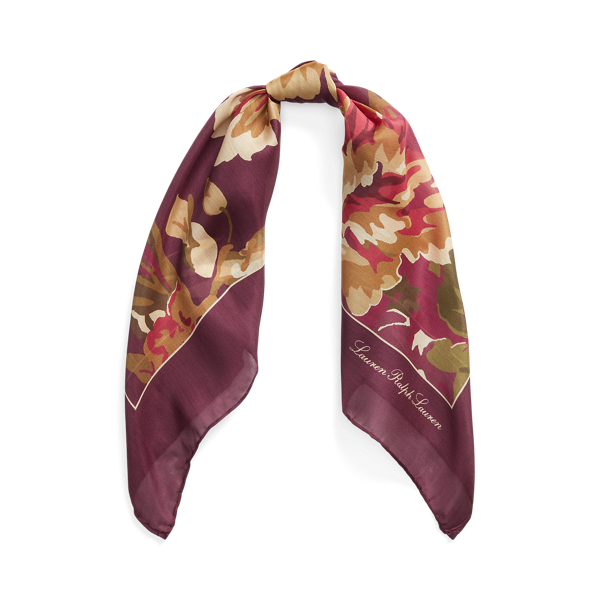 Courtney Floral Silk-Blend Square Scarf