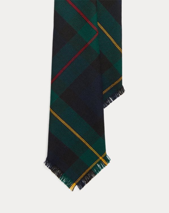 Vintage wollen stropdas met Schotse ruit