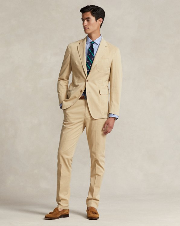 Garment-Dyed Stretch Chino Suit Trouser