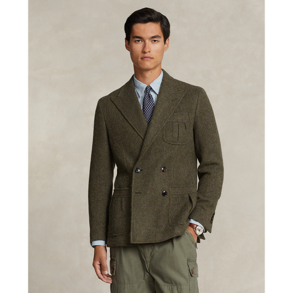 Polo Soft Plaid Wool Tweed Sport Coat
