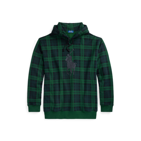Leather Pony Plaid Fleece Hoodie for Men Ralph Lauren BR