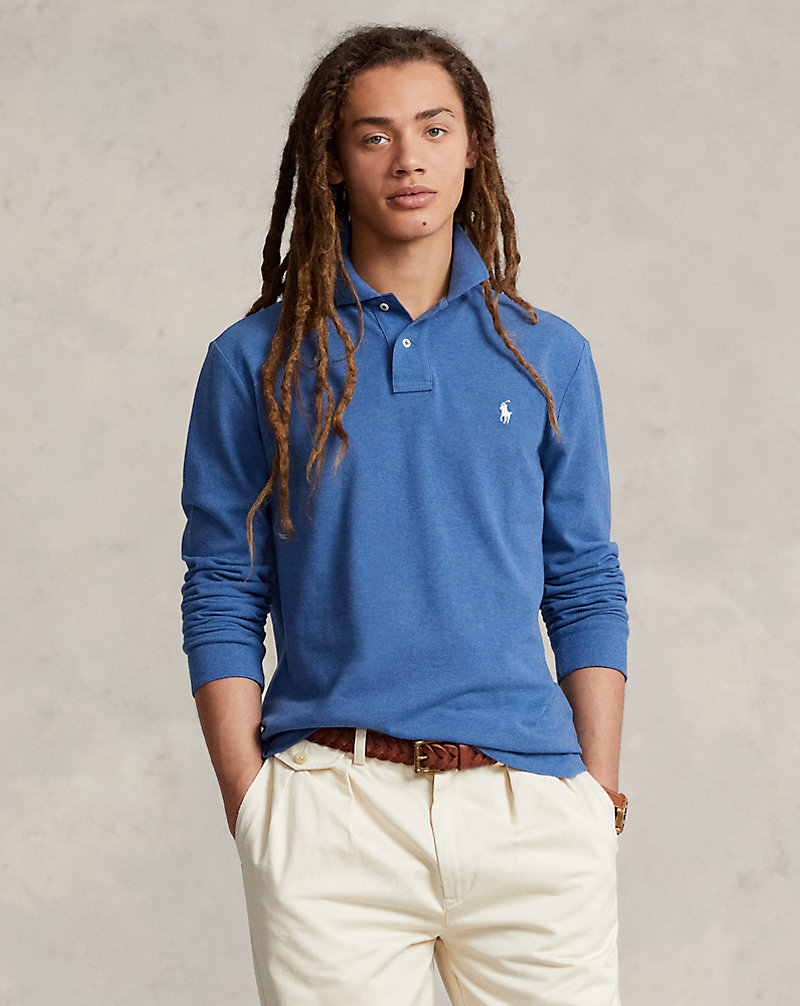 Classic Fit Mesh Long-Sleeve Polo Shirt Polo Ralph Lauren 1