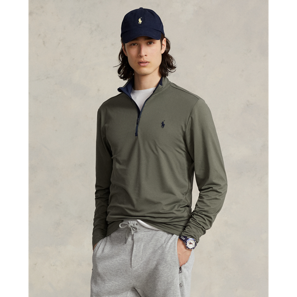 Pull demi-zippé performance en jersey