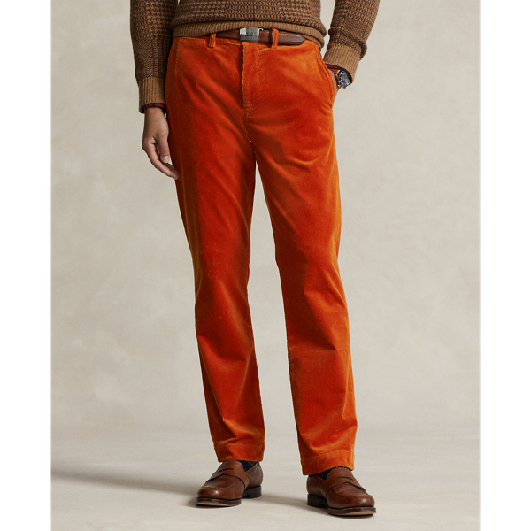 Polo Ralph Lauren FLAT PANT - Pantalones chinos - optic orange/naranja 