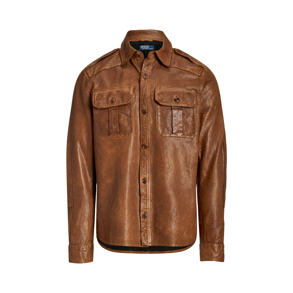 Polo Ralph Lauren Washed Leather Utility Jacket for Men