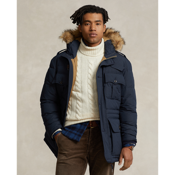 Faux Fur Trim Down Parka