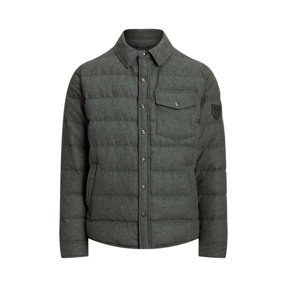 Quilted Wool-Blend Down Jacket