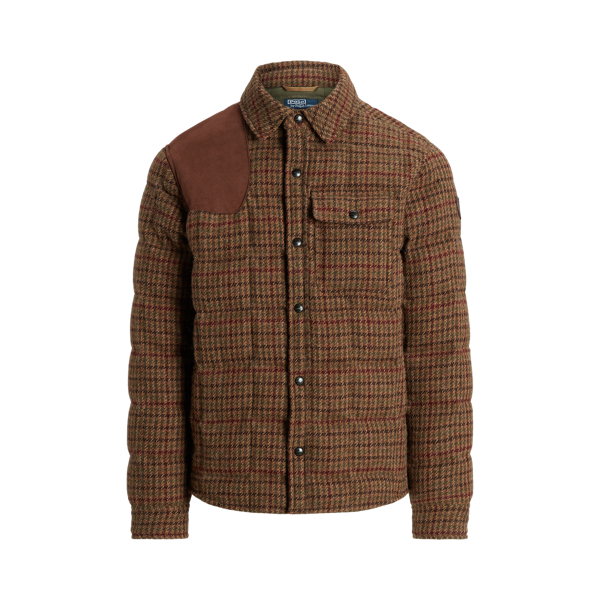 Suede-Patch Wool Down Jacket for Men | Ralph Lauren® CH