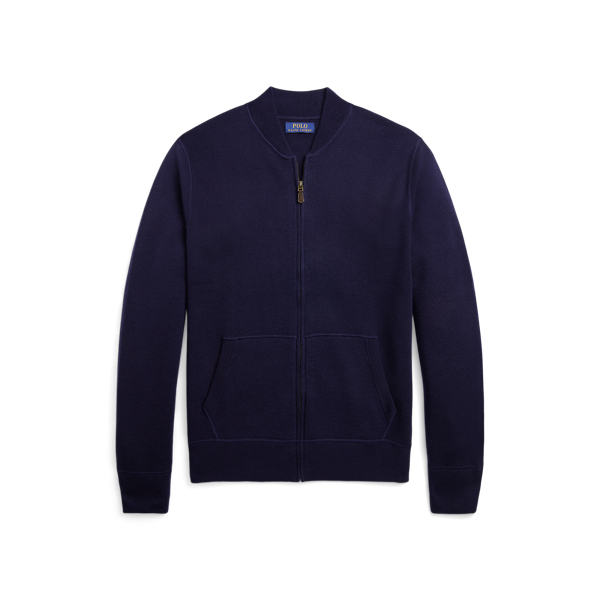 Washable Wool Full Zip Sweater