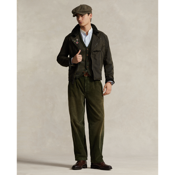 Pantalon décontracté en velours côtelé