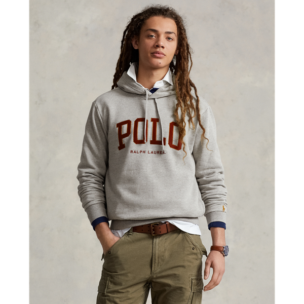 Polo Ralph Lauren Men Logo Monogram Fleece Hooded Sweatshirt Hoodie  Multicolor M