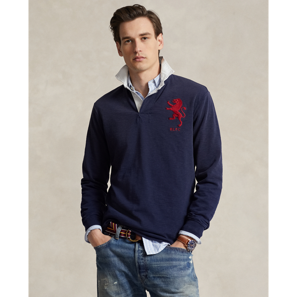 Classic Fit Heraldic Jersey Rugby Shirt