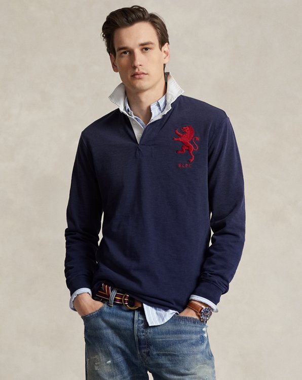 Classic Fit Heraldic Jersey Rugby Shirt