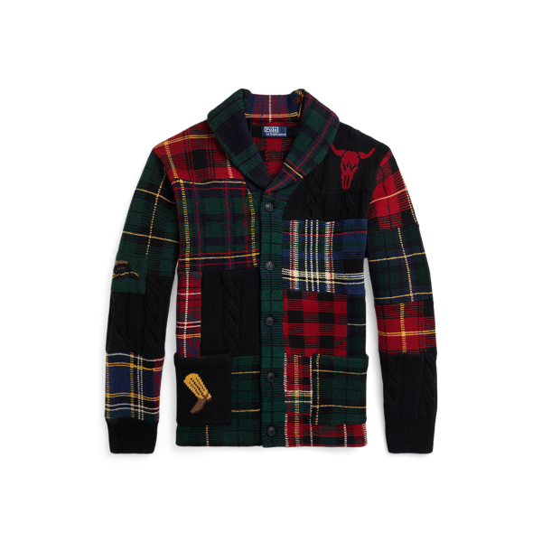 Polo ralph best sale lauren patchwork cardigan