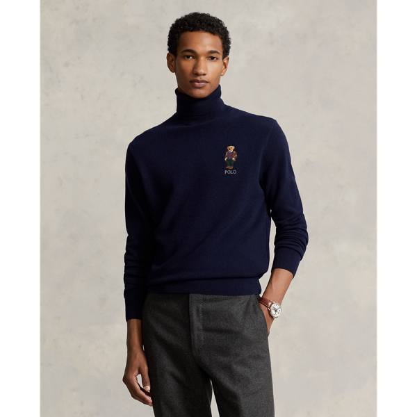 Polo Bear Wool Roll Neck Jumper