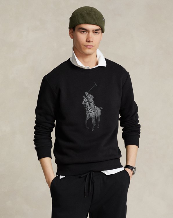 Leather-Pony Fleece Sweatshirt