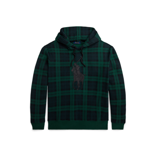 Leather-Pony Plaid Fleece Hoodie for Men | Ralph Lauren® UK